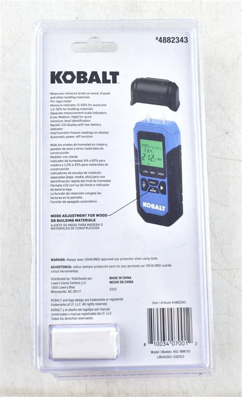 kobalt pin type humidity meter